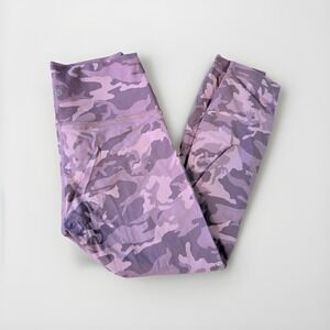 Lululemon Wunder Under High-Rise Legging 25" Inseam Pink Camo Taupe Nulu‎ Size 8